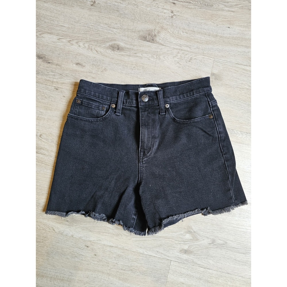 Madewell High Rise Demin Black Short Size 25